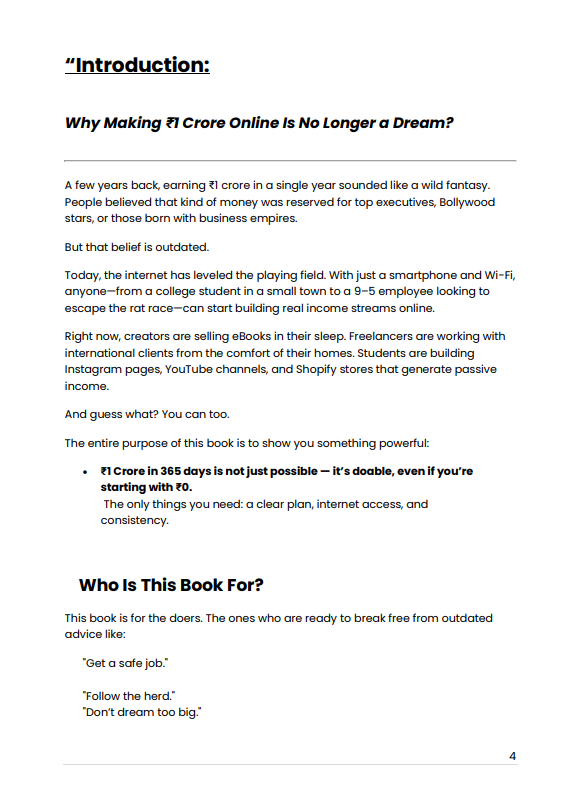 Zero to Crore: The Execution Manual